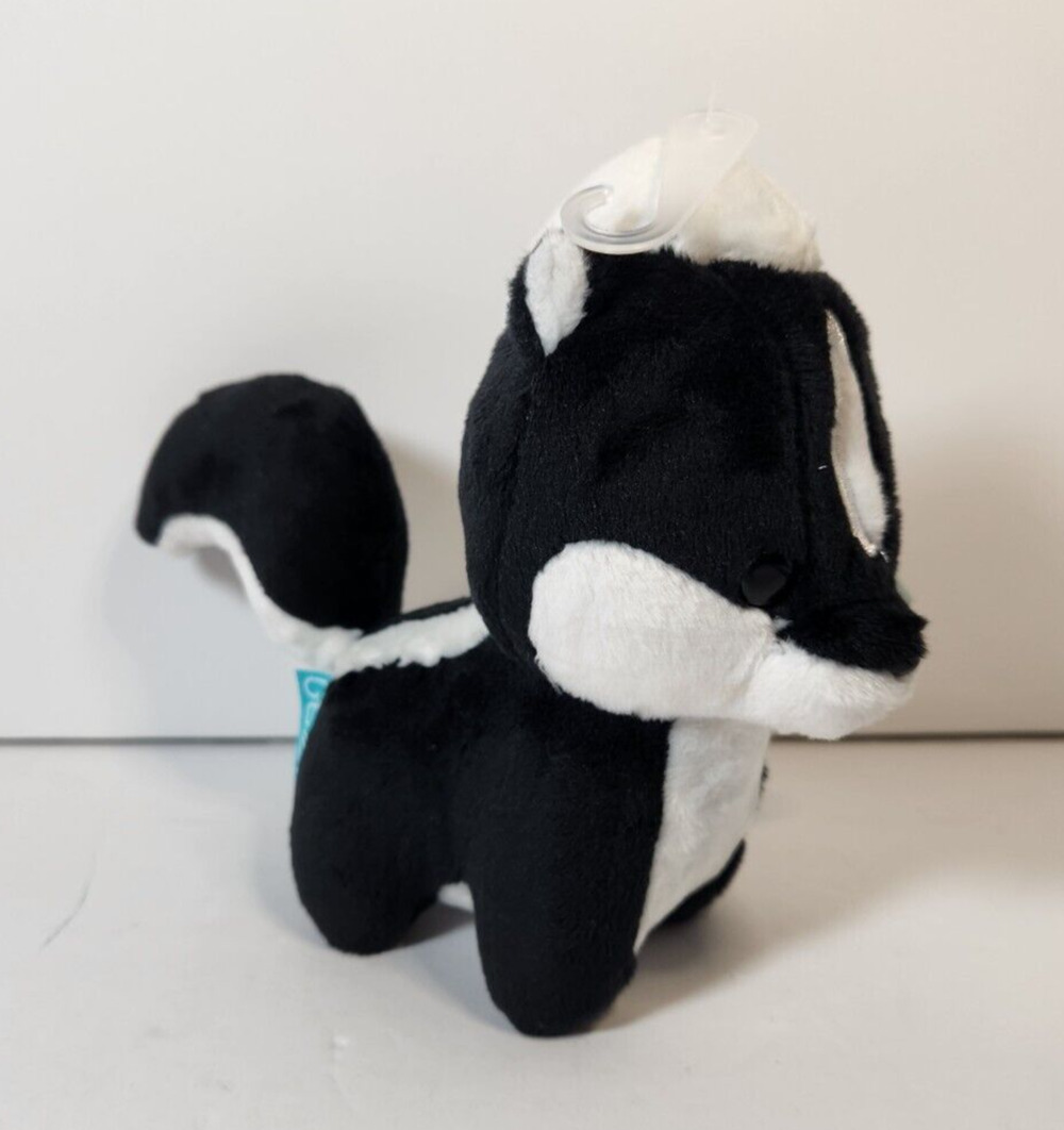 Bellzi Skunki Black White Skunk Plush Stuffed Animal Toy 6" Small Baby NWT New